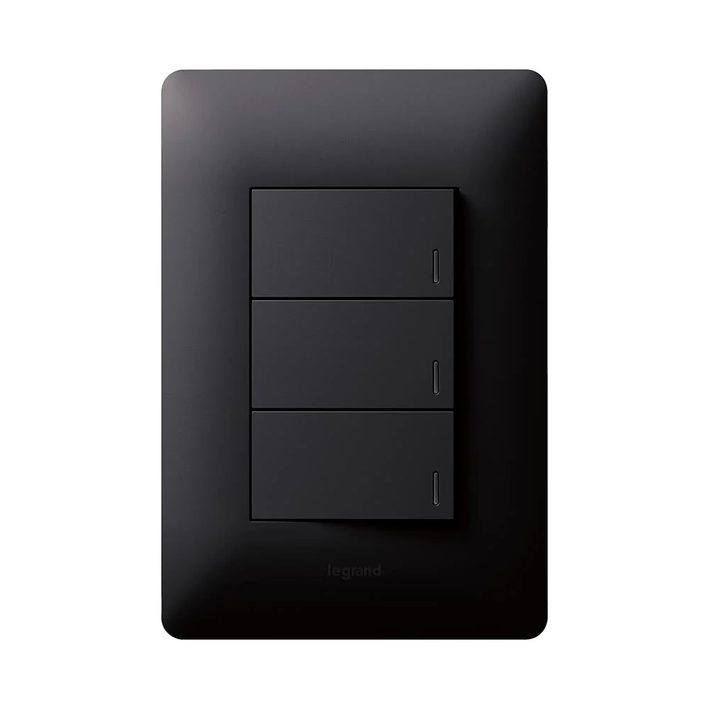 Legrand Ysalis 3 Lever Switch with Dimmer 4x2