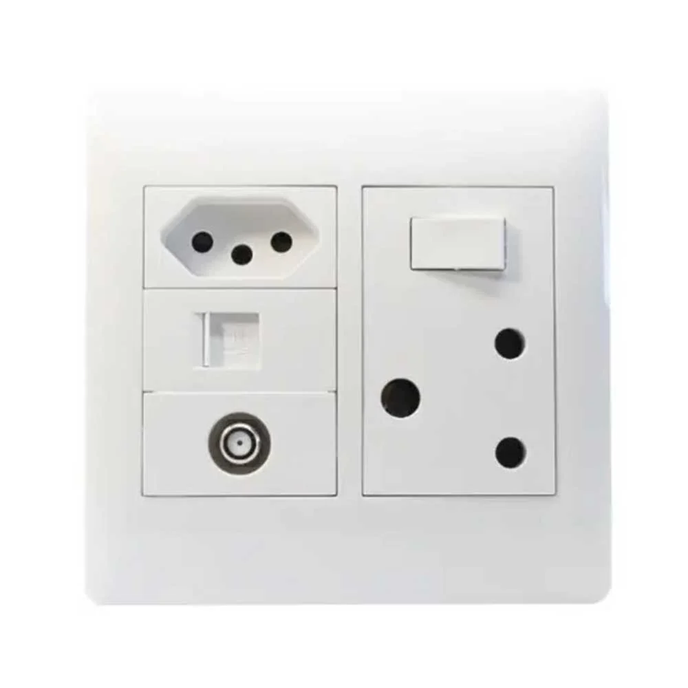 Legrand Ysalis RSA Socket + TV & Data 4x4 - White