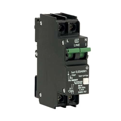 CBi QA17C Dual Mount Earth Leakage 1P+N 3kA 63A