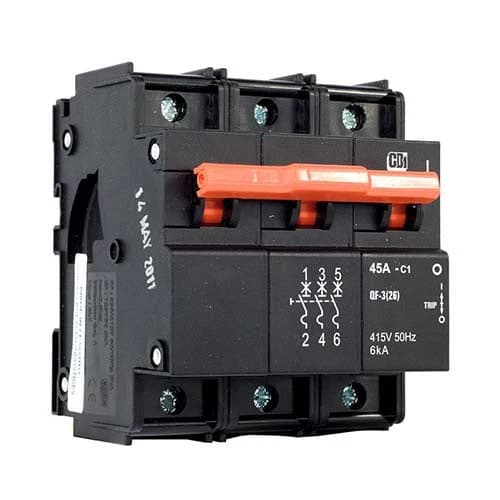 CBi QF-3(26) Dual Mount Low Rating Circuit Breaker C1 3P 6kA