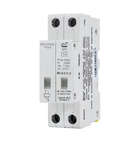 CBi QFLN-2(13)D DIN Rail Surge Protector with Indication 1P+N 275V 10kA