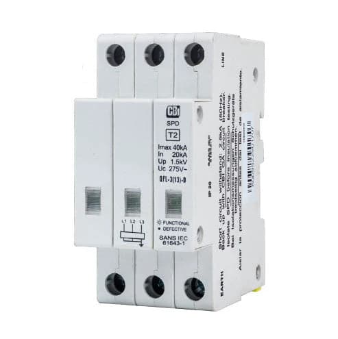 CBi QFL-3(13)D DIN Rail Surge Protector with Indication 3P 275V 10kA