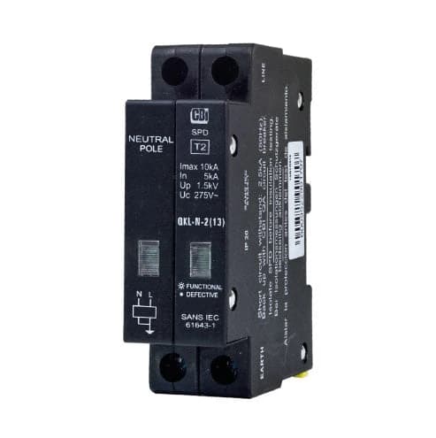 CBi QKLN-2(13) Mini Rail Surge Protector with Indication 1P+N 275V 40kA