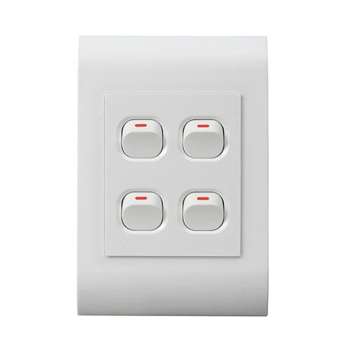 Lesco Pipelli 4 Lever 1-Way Light Switch 4x2