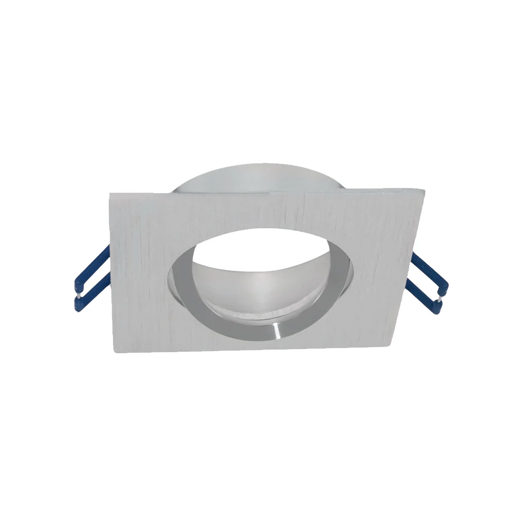 PioLED QS5525 Tilt Recessed Downlight GU10 92x92mm - Silver