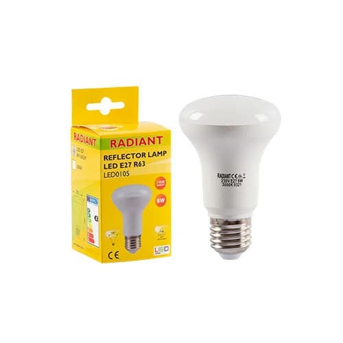 Radiant LED Reflector Bulb R63 E27 8W 720lm 3000K