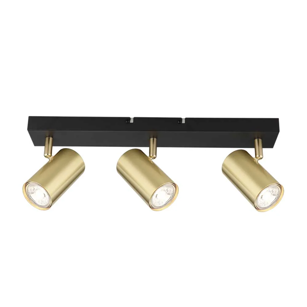 Bright Star Trio Metal Spotlight GU10 50W - Black / Gold