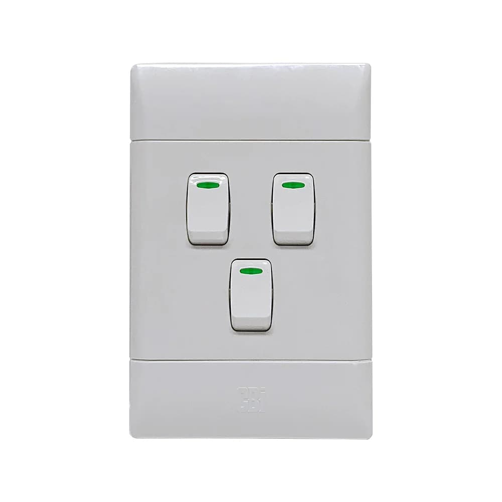 CBi Switch Ultra 3 Lever 1-Way Light Switch 4x2