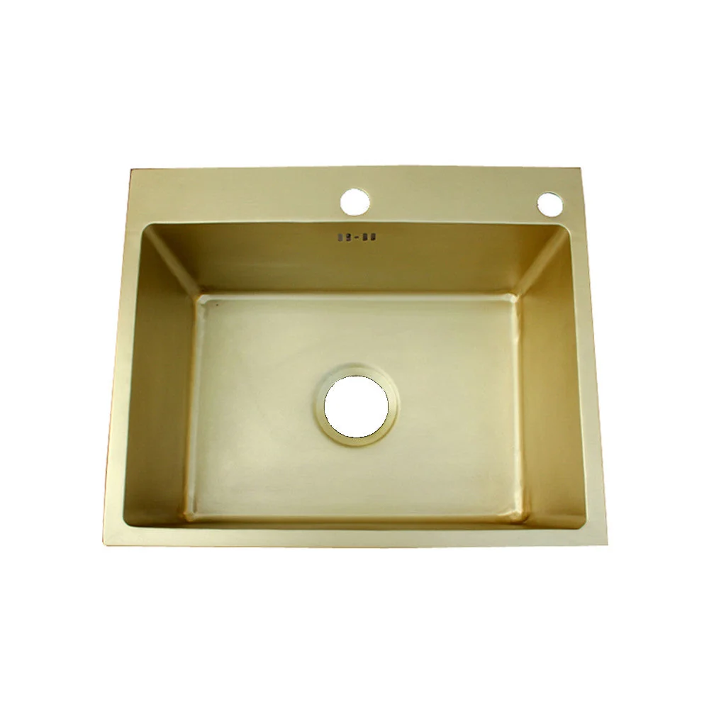 Trendy Taps Vas Single Bowl Inset Sink - Brass