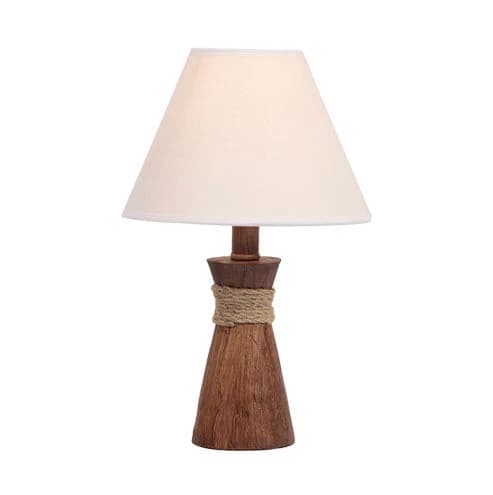 Bright Star Resin Table Light with Hessian Shade