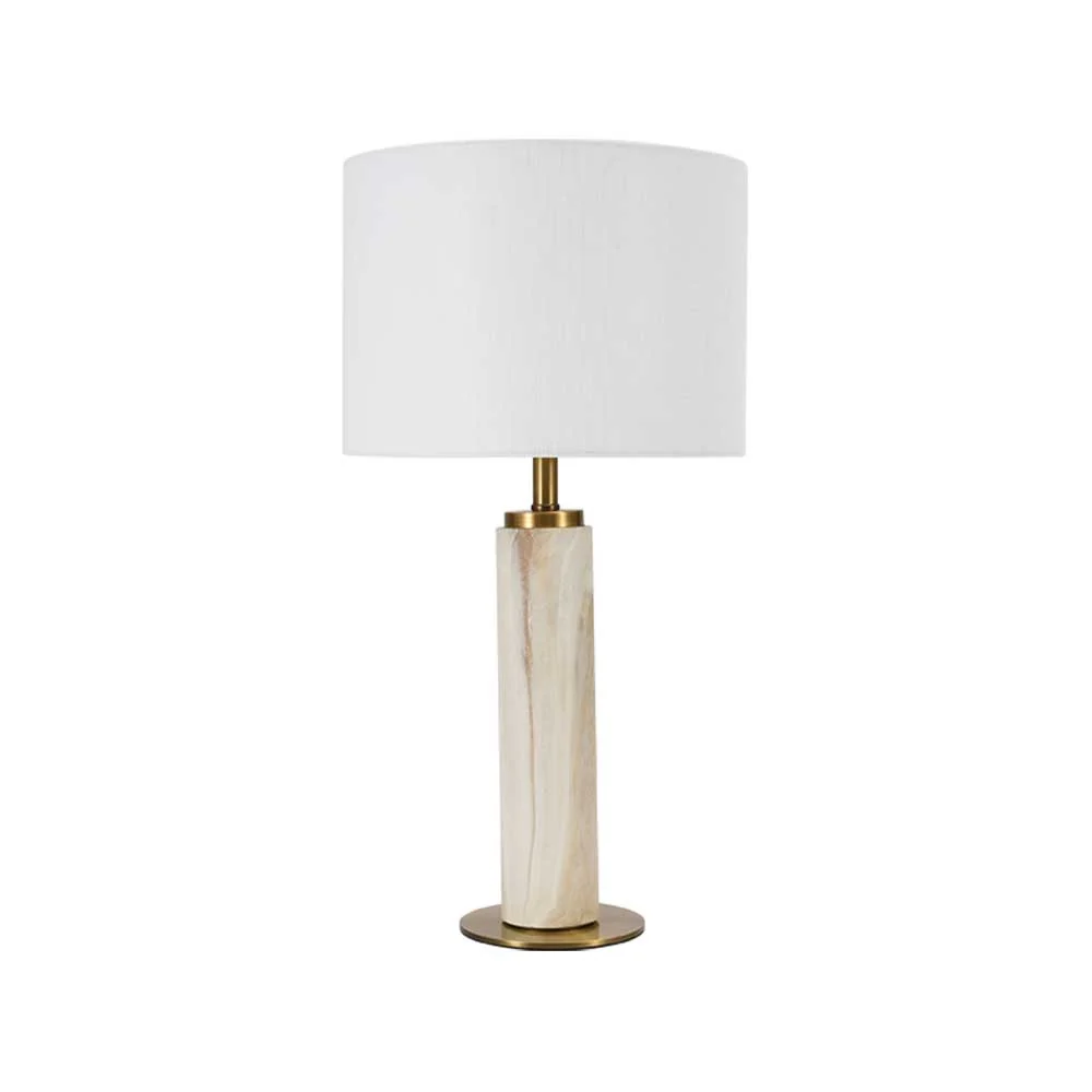 Bright Star Marble Effect Table Lamp 60W - White