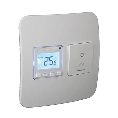VETi 1 Programmable Thermostat with Isolator Switch 4x4 - White Modules
