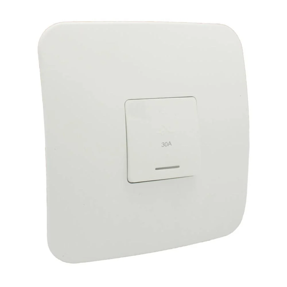 VETi 1 Isolator Switch with Indicator 2P 30A 4x4 - White Module / White