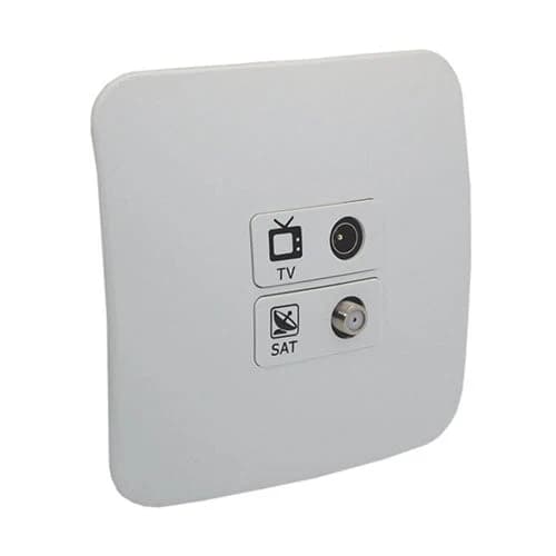 VETi 1 TV & Satellite Combo Socket 4x4 - White Module