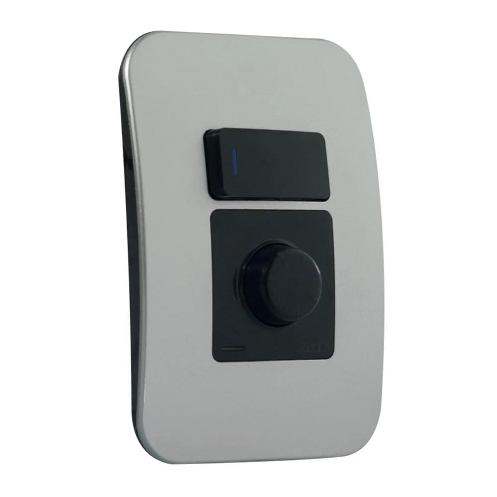 VETi 1 Rotary Dimmer with Locator Switch 400W 4x2 - Black Module