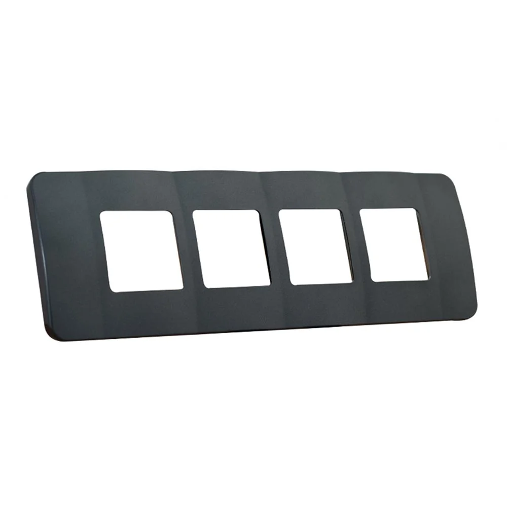 VETi 1 Omni Cluster 4 Wide Module Cover Plate - Black Trim