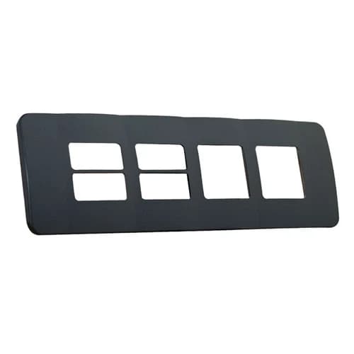 VETi 1 Omni Cluster 4 Horizontal & 2 Wide Module Cover Plate - Black Trim