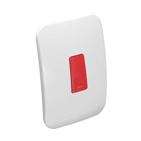 VETi 1 1 Lever 1-Way Light Switch 4x2 - Red Module