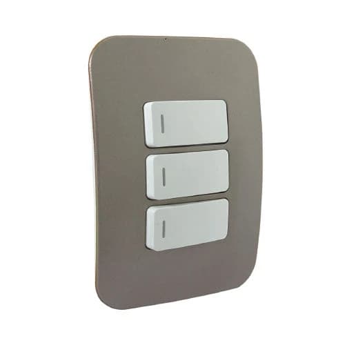 VETi 1 3 Lever 1-Way Light Switch 4x2 - White Modules