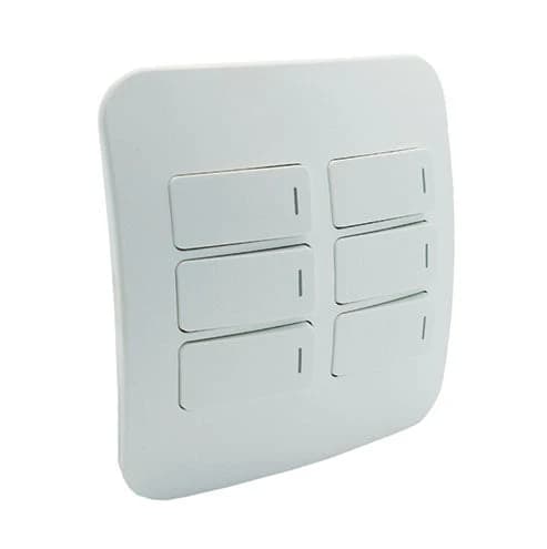 VETi 1 6 Lever 1-Way Light Switch 4x4 - White