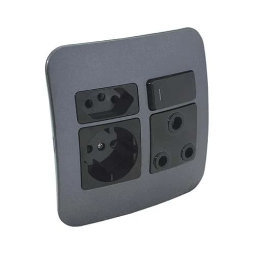 VETi 1 Combo Socket 4x4 - Black Modules