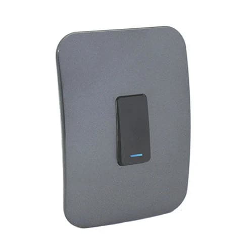 VETi 1 1 Lever 2-Way Light Switch with Locator 4x2 - Black Module