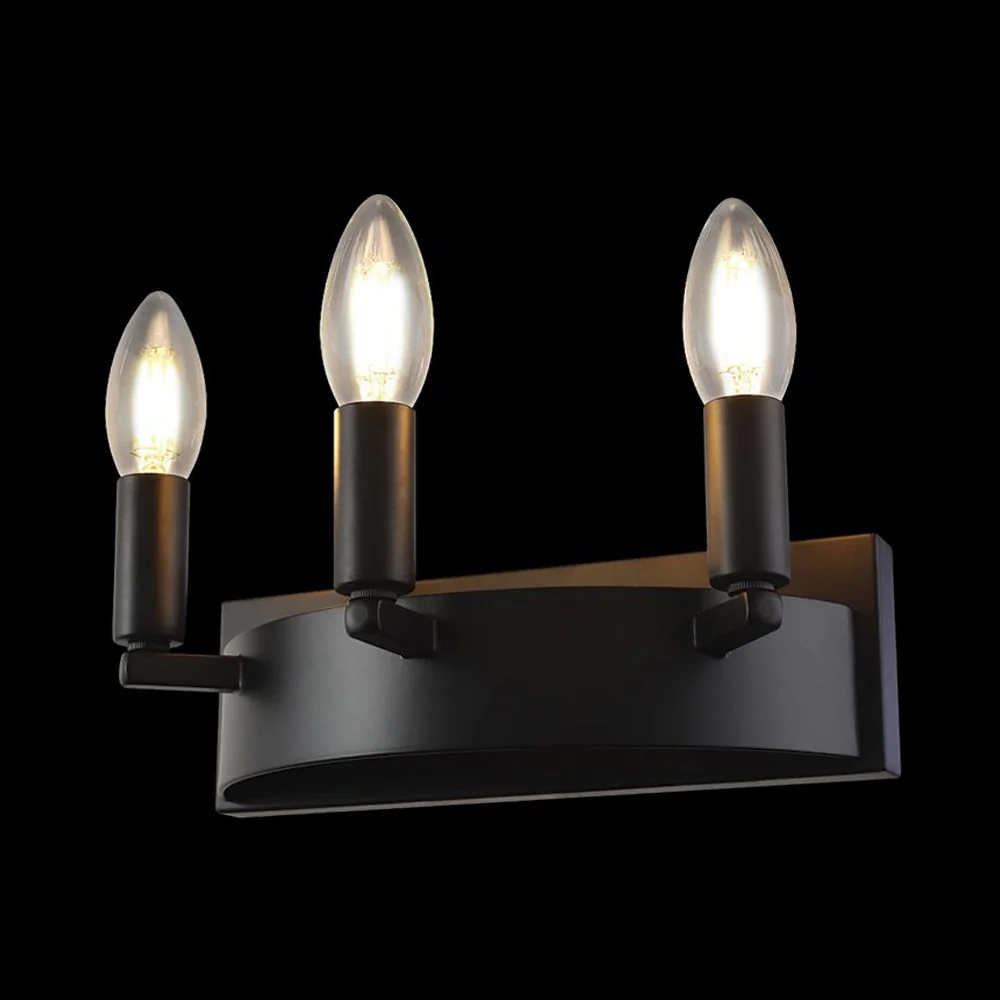 K. Light Ranch 3 LED Wall Light - Black