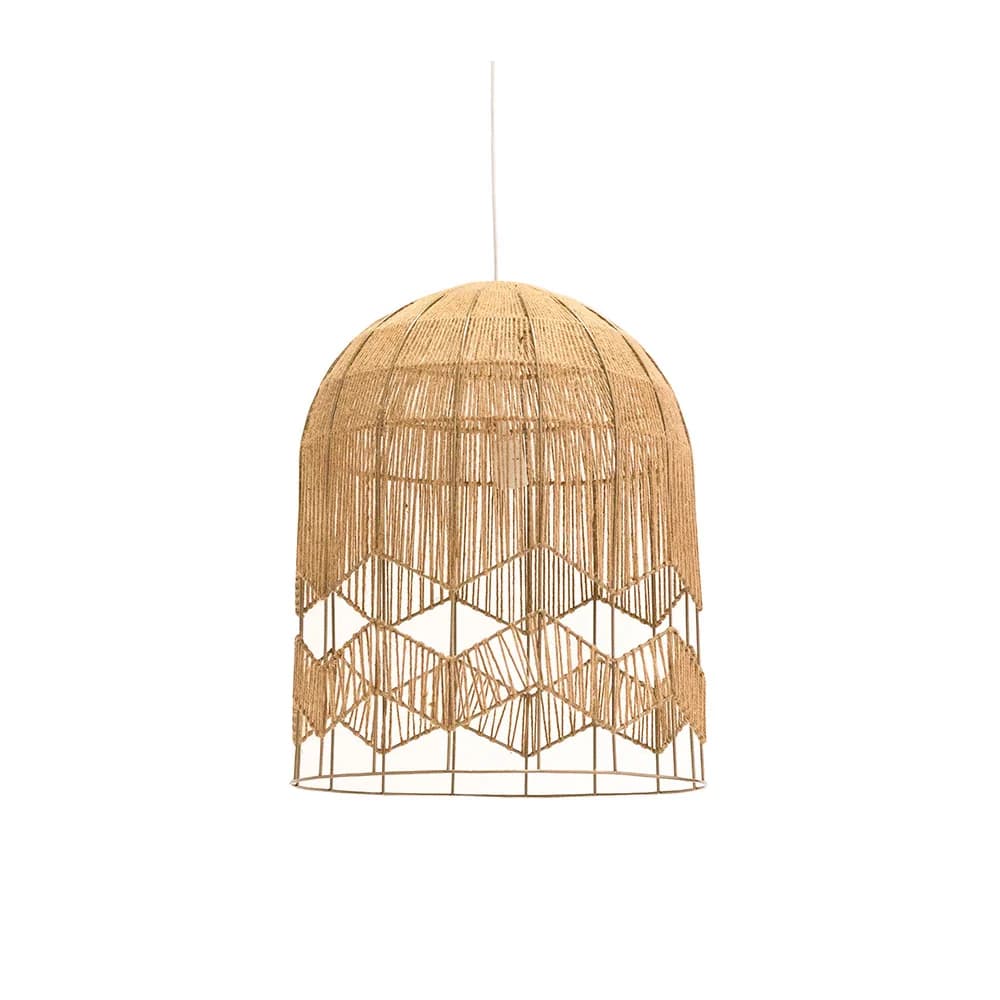 Wire World Zimbali Tall Jute Stringed Pendant - Natural
