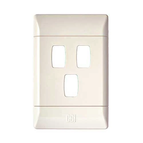 CBi PVC 3 Module Grid Plate 4x2 - White