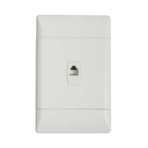 CBi PVC RJ11 Telephone Socket 4x2 - White