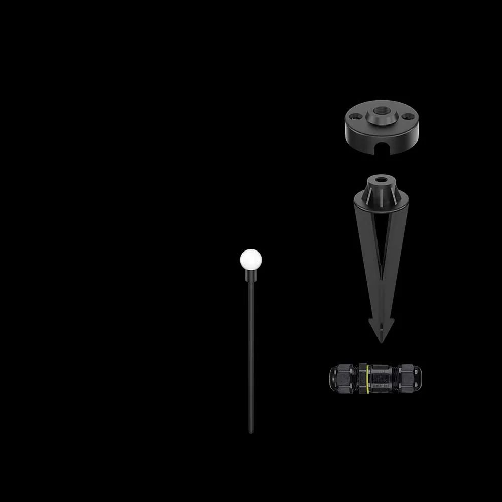 K. Light Pixie LED Ball Spike 3W 460mm - Black / Opal
