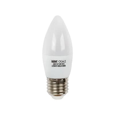 Radiant LED Candle Bulb E27 7W 630lm 3000K - Frosted