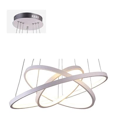 Radiant 3 Ring LED Circular Pendant 60W 4000K - White