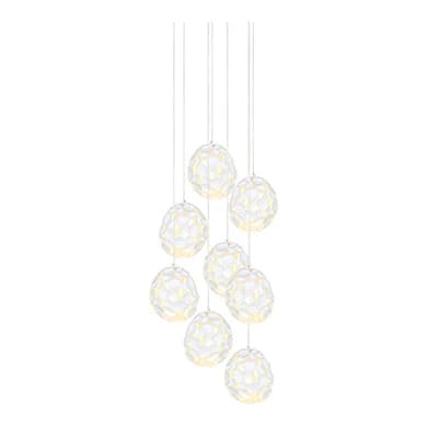 Radiant Tiered 8 Light 60W Metal Pendant