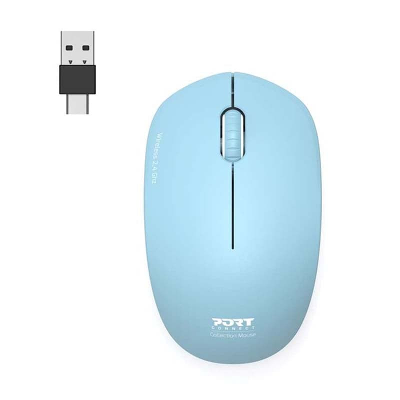 Port Connect Wireless Mouse - Blue
