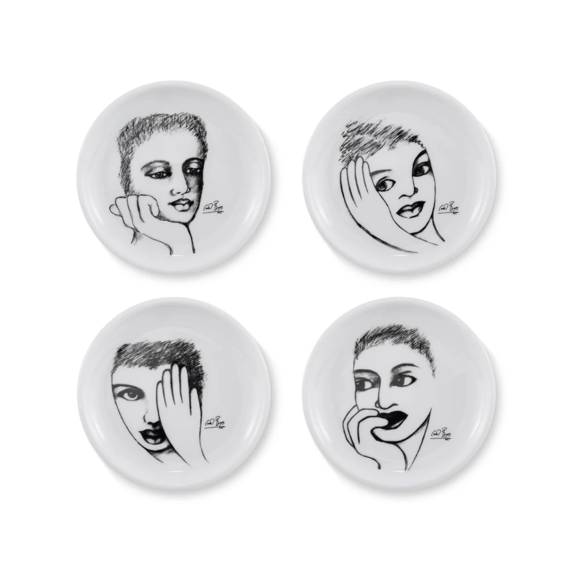 RIMMED COASTER SET OF 4 - sketchbook