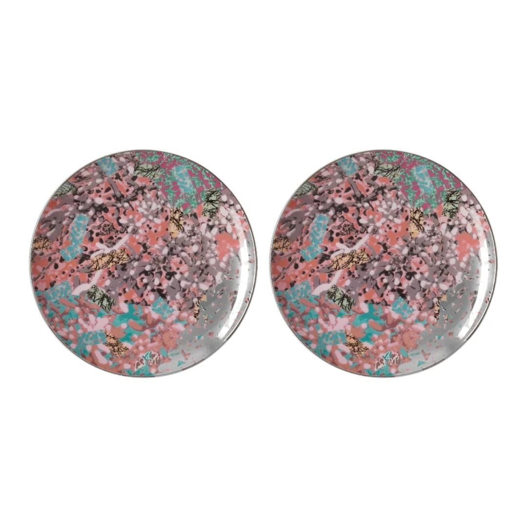 SIDE PLATE SET OF 2 - rosy