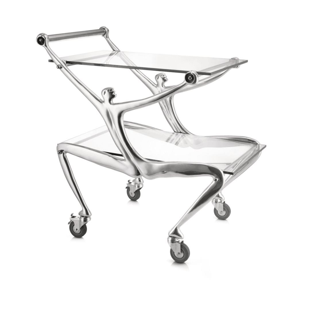 Drinks Trolley With Glass Top - Man