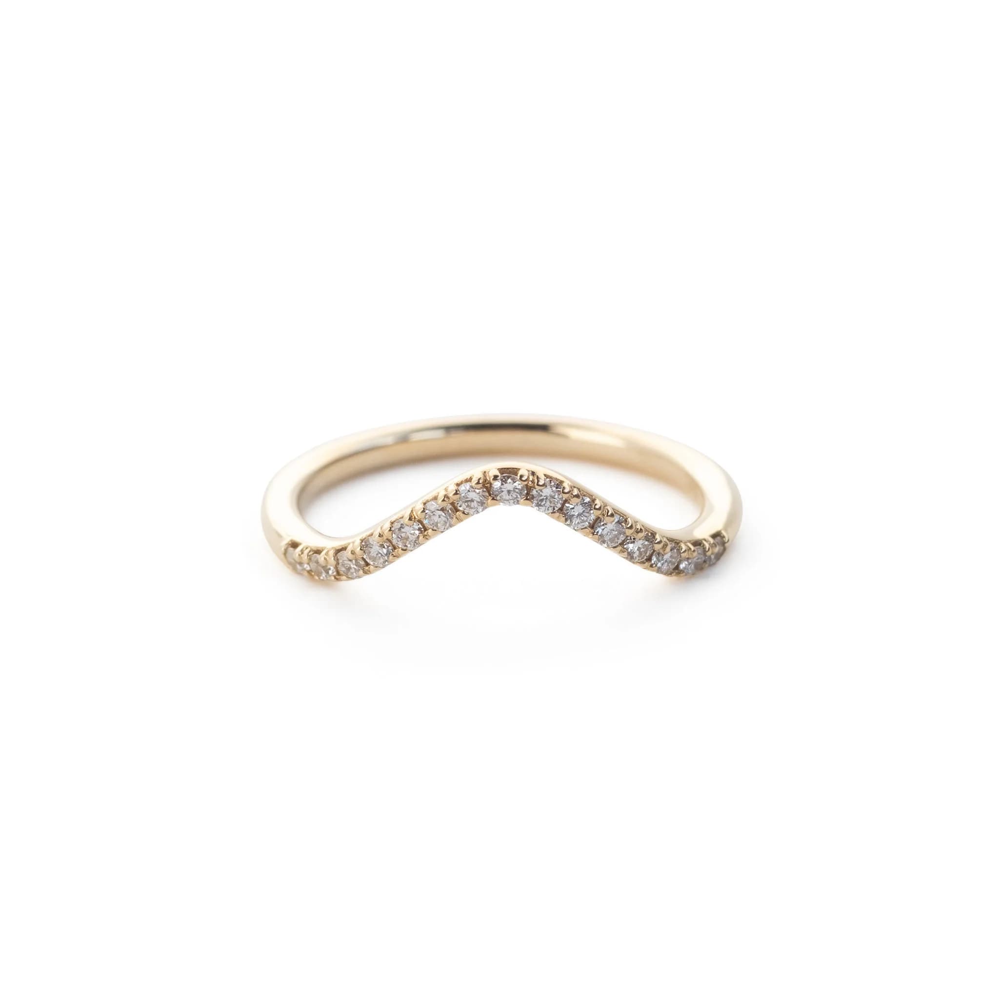 Gentle Diamond Wishbone Ring