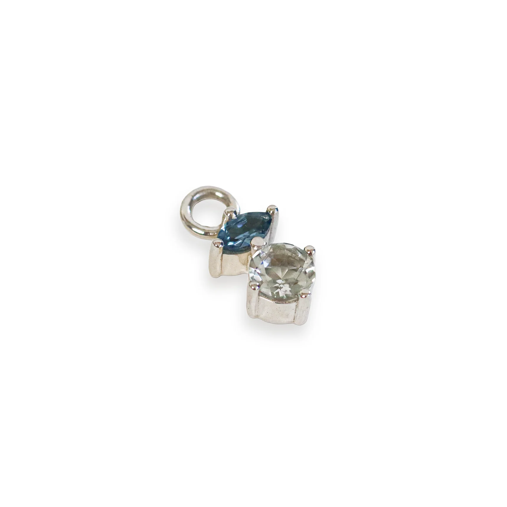 Suncatcher Sleeper Charm Two: with Prasiolite & Topaz in Silver