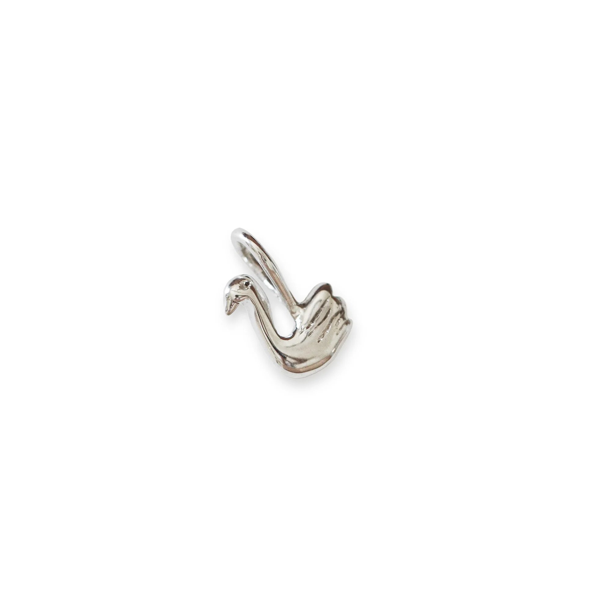 Swan Charm in Silver