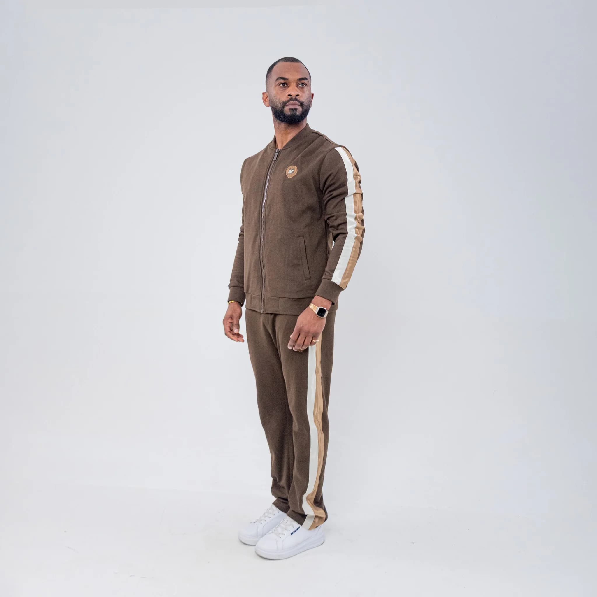 Bogart Gold Stripe Crest Tracksuit
