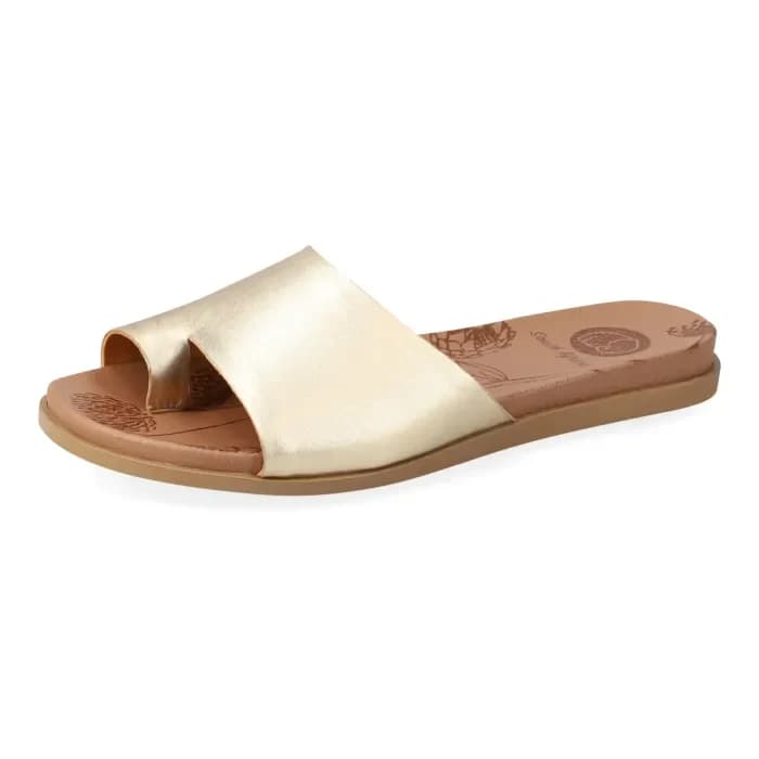 Nosethu : Ladies Leather Sandal in Gold