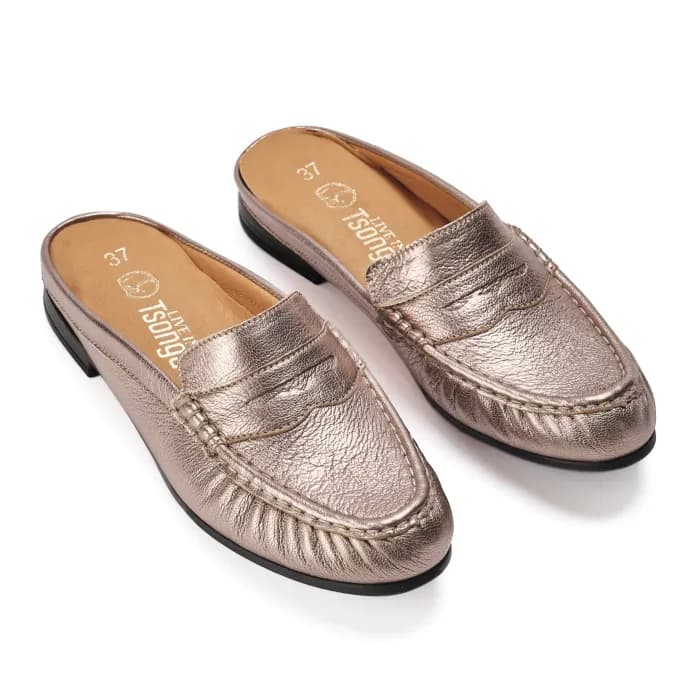Azura : Ladies Leather Mule in Sabbia