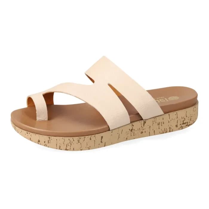 Zitinini : Ladies Leather Sandal in Cream