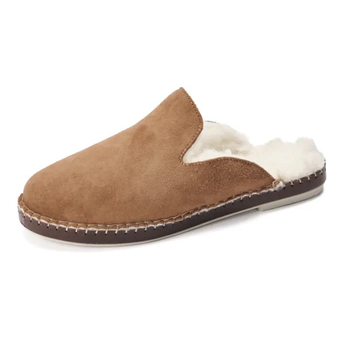 Andava : Ladies Leather Mule in Donkey Suede