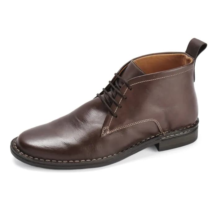 Delta : Mens Leather Desert Boot in Choc Rodeo