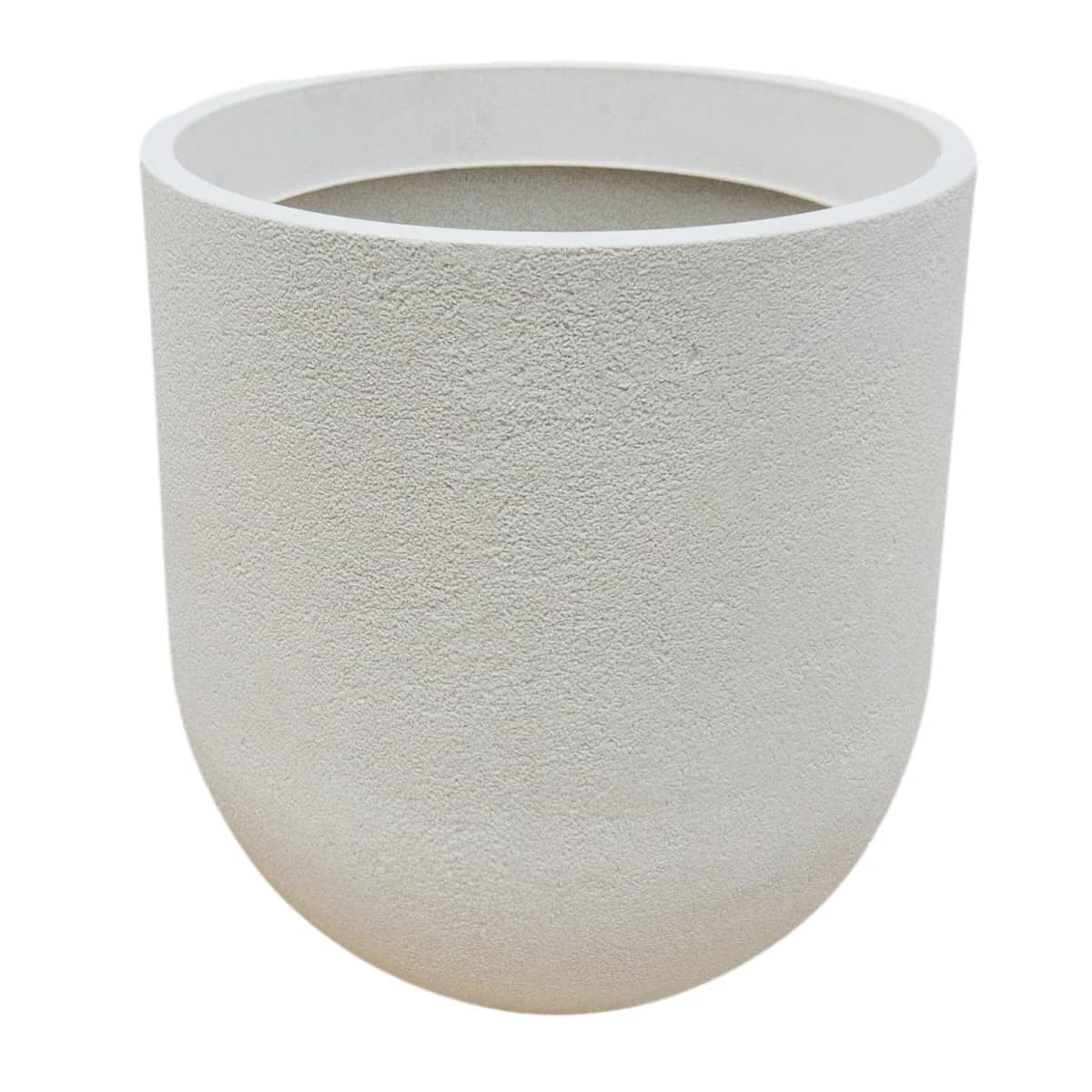 Rustic Cask Planter - Off White
