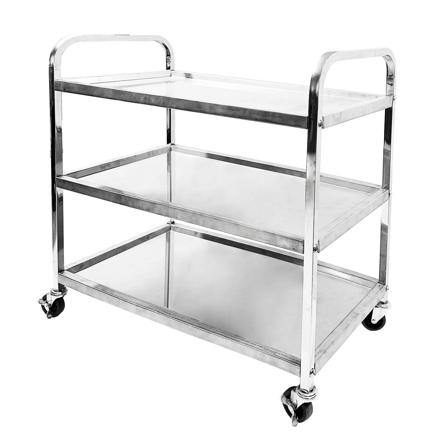 Stainless Steel 3-Tier Utility Trolley Cart