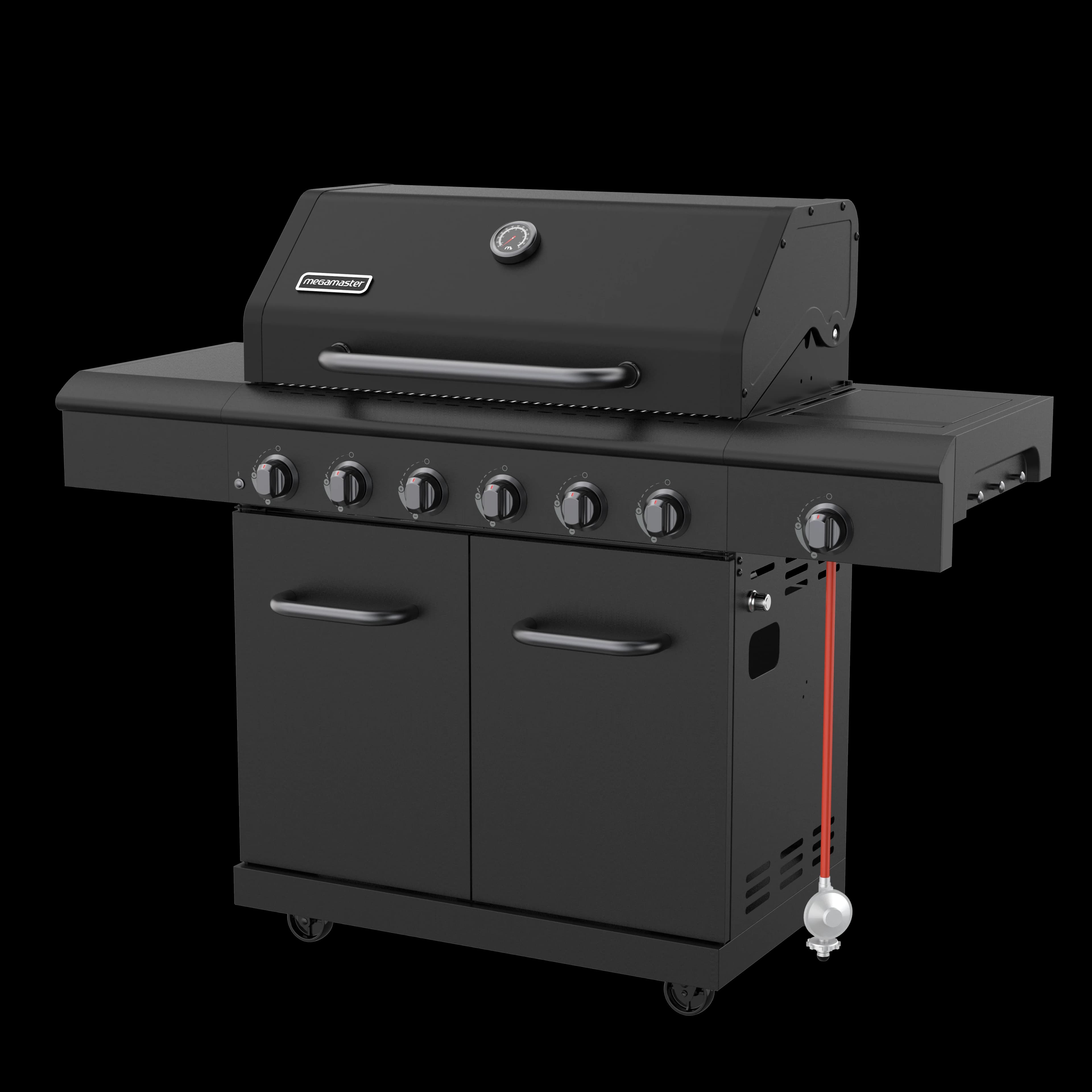 Megamaster Apex 6 Burner Black Patio Gas Braai